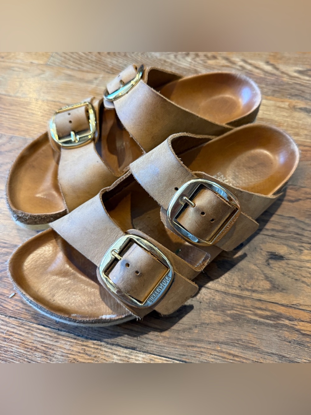 Birkenstock Arizona big buckle cognac oiled leather size 39